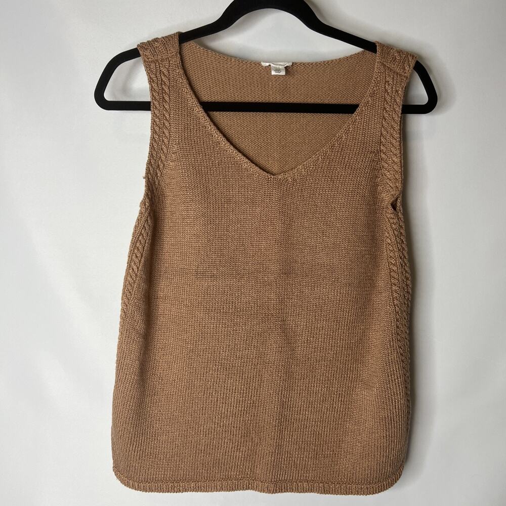 Tribal Jeans Women's Tank Top Size Small Brown/light pink Knit